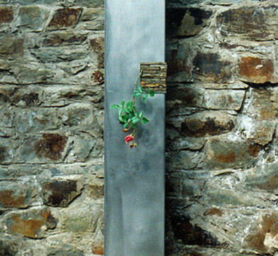 Devon-Stele 2<br>
Edelstahl/Devon-Gestein<br>
2017