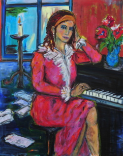Für Elise<br>
Acryl/Leinen<br>
145x115cm<br>
2016